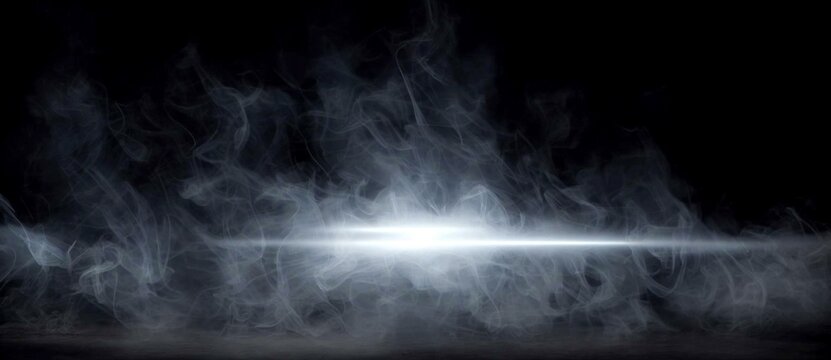 A Black And White Of Smoke And Light, Magical Graphic Overlay Embellishment Abstract Texture Wallpaper Background.