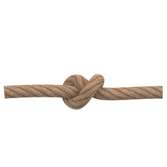 3d rendering illustration of a generic tied knot