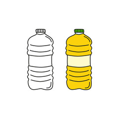 Doodle cooking oil in bottle.