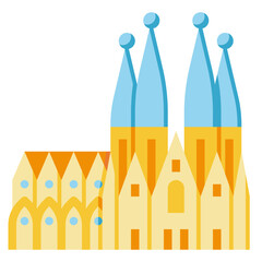 la sagrada familia flat icon
