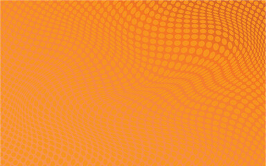 Abstract Flowing Dots Background in yellow and orange Wave Pattern vector illustration.