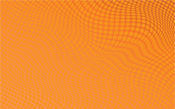Abstract Flowing Dots Background in yellow and orange Wave Pattern vector illustration.