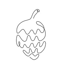 Hop vector single line art illustration