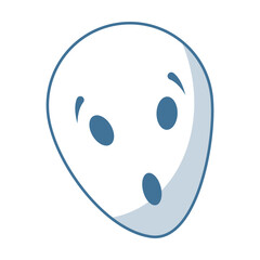 Fototapeta premium Mask covering emotions. Theatrical mask. Surprised, sad masks around man. Changing natural personality, conformity