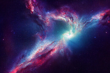 Obraz premium Fantasy galaxy colorful background