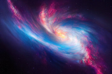 Fantasy galaxy colorful background