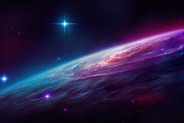 Obraz na płótnie Canvas Fantasy galaxy colorful background