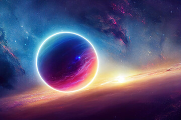 Fantasy galaxy colorful background