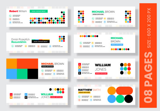 Colorful Email Signature Sets