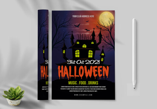 Halloween Party Flyer Layout