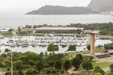 View of the marina da gloria in downtown Rio de Janeiro.