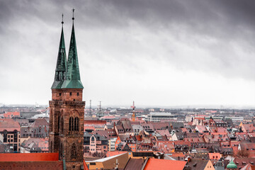 Fototapeta premium Aerial view of Nuremberg, Germany