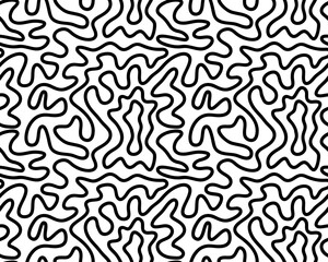 Abstract background with black wave lines on a white background