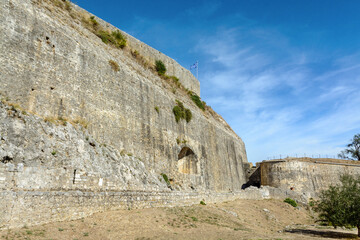 A new fortress. Wall. Neo Frurio. Kerkyra. Corfu. Greece