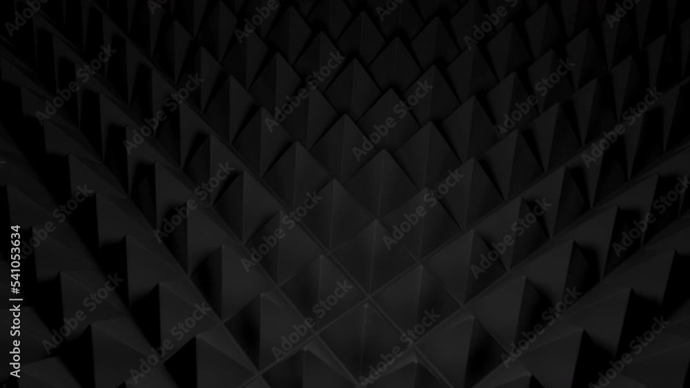 Fototapete background of pyramidal triangles on surface. design. surface with 3d pyramids like scales or needle