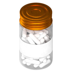 3d rendering illustration of some pharmaceutical capsules and pills