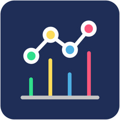 Line Graph Vector Icon