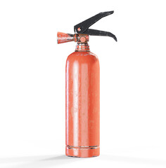 Aff foam spray Fire extinguisher 3d render on white background no shadow