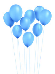 Pink balloons in heart shape formation. Isolated transparent background PNG