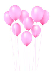 Blue balloons in heart shape formation. Isolated transparent background PNG