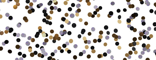 Gold confetti background, isolated on transparent background