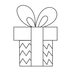 gift sketch ,outline isolated vector