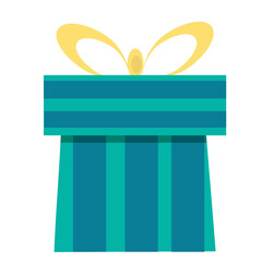 gift in flat style white background isolated vector