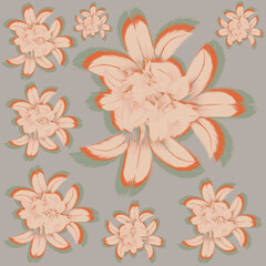 seamless pattern with flowers