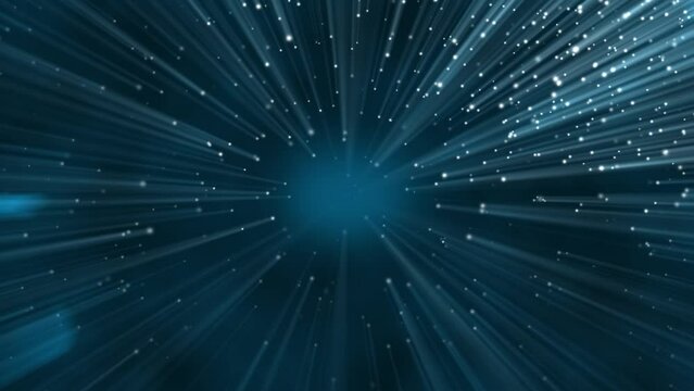Light rays at warp speed in blue space