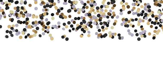 Gold confetti background, isolated on transparent background