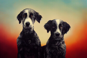 The love of two dogs and a heart. A New Love Story