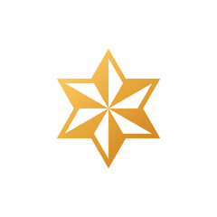 Obraz premium Decorative Star Icon Vector Logo Template