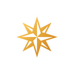 Obraz premium Decorative Star Icon Vector Logo Template
