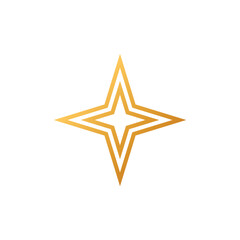 Fototapeta premium Decorative Star Icon Vector Logo Template