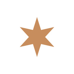 Obraz premium Decorative Star Icon Vector Logo Template