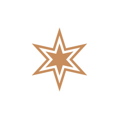 Obraz premium Decorative Star Icon Vector Logo Template