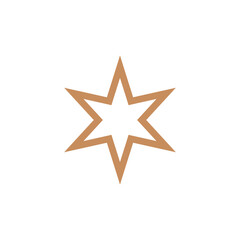 Obraz premium Decorative Star Icon Vector Logo Template