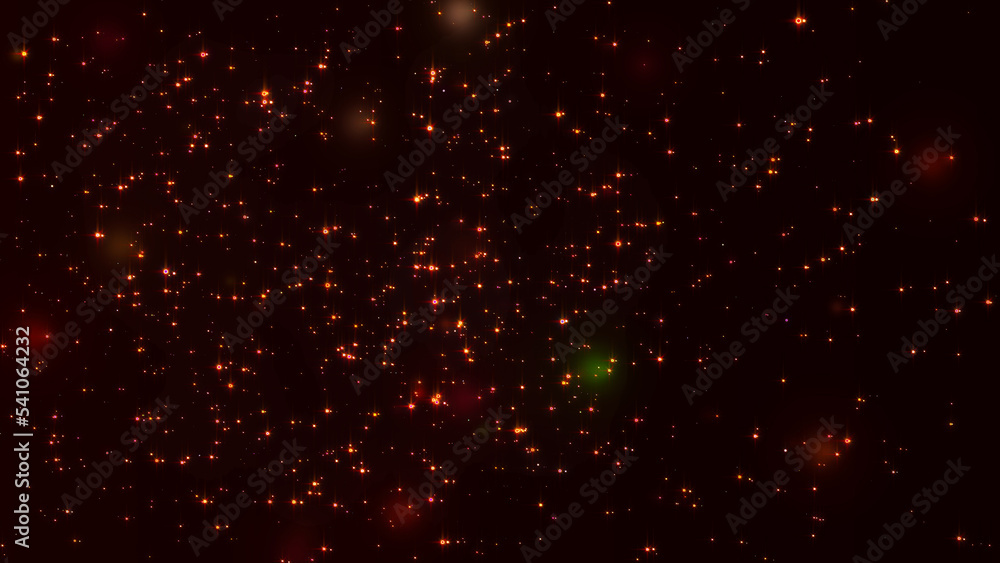 Poster a starfield background of bright galaxy stars and particles in a seamless loop. particle in the oute