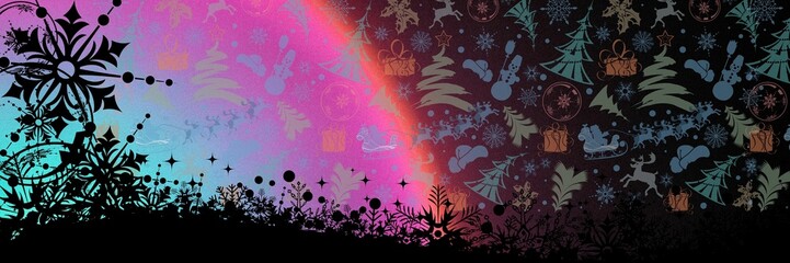 gradient background design for merry christmas full colours