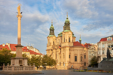Fototapeta na wymiar Church of Saint Nicholas in Prague.