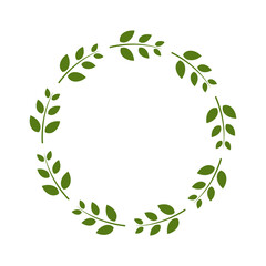 Christmas wreath. Branch wreath. Vector illustration