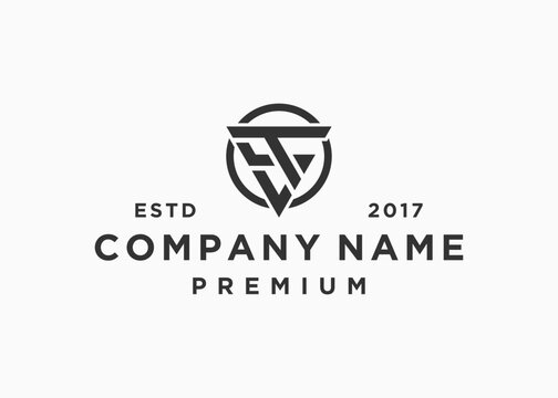 letter st shield logo design vector illustration template