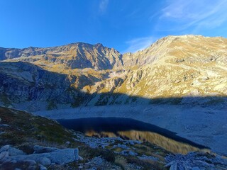 Campliccioli and Cingino mountain lake hiking trail located in Antrona valley, Piedmon, Italy