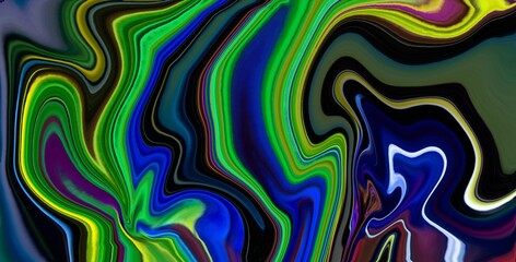 Digital wet ink in water ocean blue marbling swirls textile floor surface. Luxury marble gradient abstract background texture