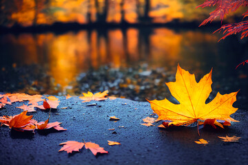 Fall background, fall leaves, autumn season.