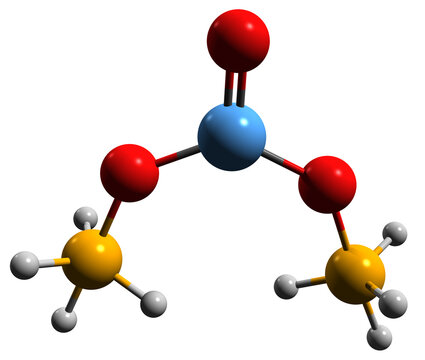 3D image of ammonium carbonate skeletal formula - molecular chemical structure of leavening agent isolated on white background