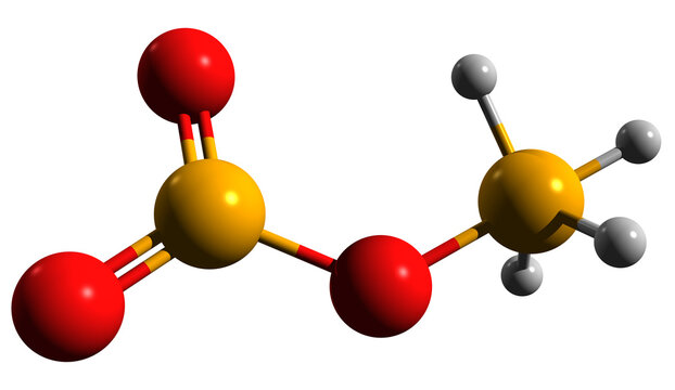  3D image of Ammonium nitrate skeletal formula - molecular chemical structure of high-nitrogen fertilizer isolated on white background