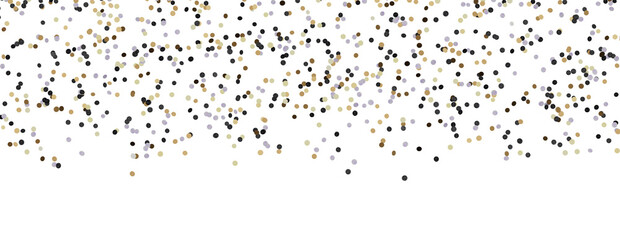 Golden confetti falling down isolated on transparent background..Glittering golden confetti png. Glittering golden confetti falls from above on transparent background. Celebrate festivals.