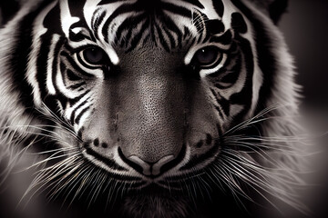 AI Generated Tiger Close up