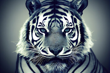 AI Generated Tiger Close up